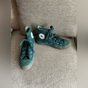 Converse Chuck Taylor All Star Hi Suede Green High Top Shoes A09086C Size 5.5
